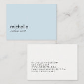 Minimalistisch Baby Blue Visitenkarte (Vorne/Hinten)