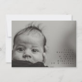 Minimalistisch Baby Boy Foto Geburtsankündigung Ankündigung (Vorderseite)