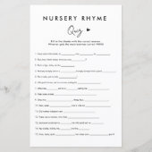 Minimalistisch Baby Dusche Kinderzimmer Rhyme Game (Vorderseite)