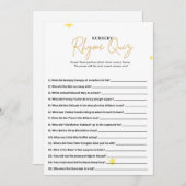 Minimalistisch Baby Dusche Kinderzimmer Rhyme Quiz Einladung (Vorne/Hinten)