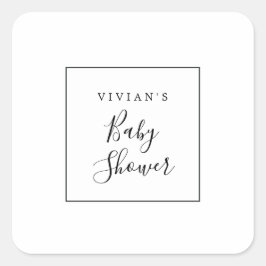 Minimalistisch Baby Dusche Umschlag Aufkleber