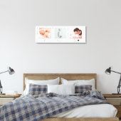 Minimalistisch Baby Foto Trio Birth Keepake Leinwanddruck (Insitu (Schlafzimmer))