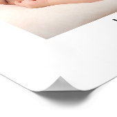 Minimalistisch Baby Foto Trio Birth Keepake Poster (Ecke)