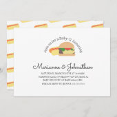 Minimalistisch Baby Shower GRILLEN Burger Hot Dog Einladung (Vorne/Hinten)