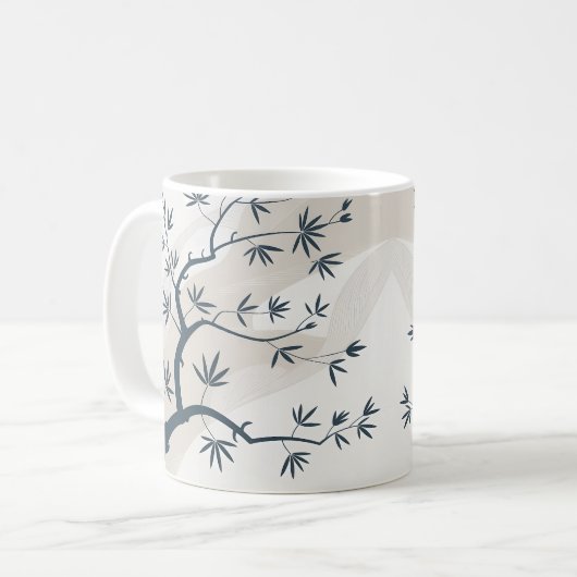 Minimalistisch Bamboo Zen Tasse (Vorderseite Links)