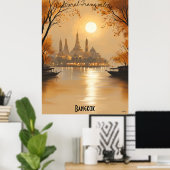 Minimalistisch Bangkok Skyline - Kunst in Thai Cit Poster (Heimbüro)