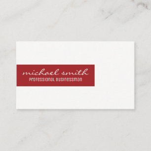 Minimalistisch / Bar Akzent (rot) Visitenkarte