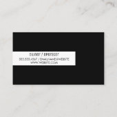 Minimalistisch / Bar Akzent (schwarz / grau) Visitenkarte (Rückseite)