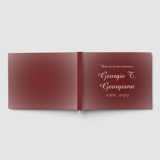 Minimalistisch & Basic Beileids Gästebuch (Voll)