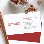 Minimalistisch Basic Beruflich Red, White Visitenkarte