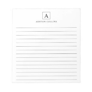 Minimalistisch Basic Black Notepad Notizblock