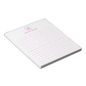Minimalistisch Basic Magenta Notepad Notizblock (angewinkelt)