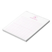 Minimalistisch Basic Magenta Notepad Notizblock (Rotiert)
