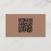 Minimalistisch Basic Mocha Brown Berufliches Foto Visitenkarte (Rückseite)