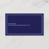 Minimalistisch Basic & Modern, echtes Anwesen Blau Visitenkarte (Rückseite)