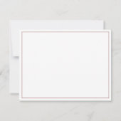 Minimalistisch Basic Personalize Maroon Stationery Mitteilungskarte (Rückseite)