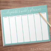 Minimalistisch Basic Weekly Planer Moderne Scripta Notizblock