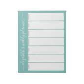 Minimalistisch Basic Weekly Planer Moderne Scripta Notizblock (Rotiert)