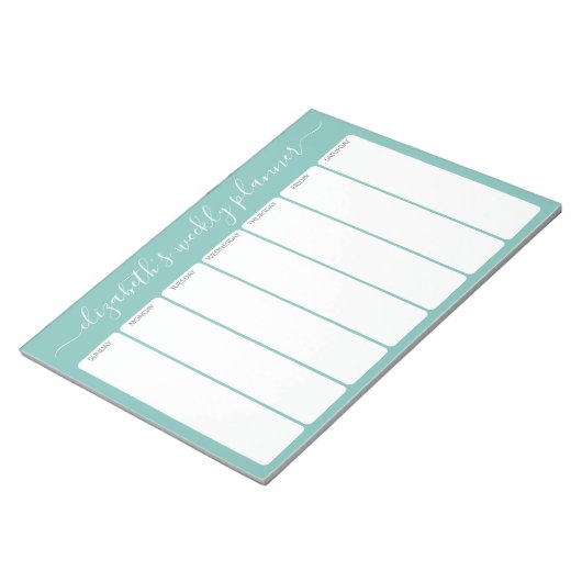 Minimalistisch Basic Weekly Planer Moderne Scripta Notizblock (angewinkelt)