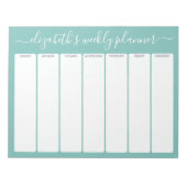 Minimalistisch Basic Weekly Planer Moderne Scripta Notizblock (Vorderseite)