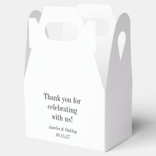 Minimalistisch Basic White Elegant Wedding Vielen  Geschenkschachtel (Geöffnet)