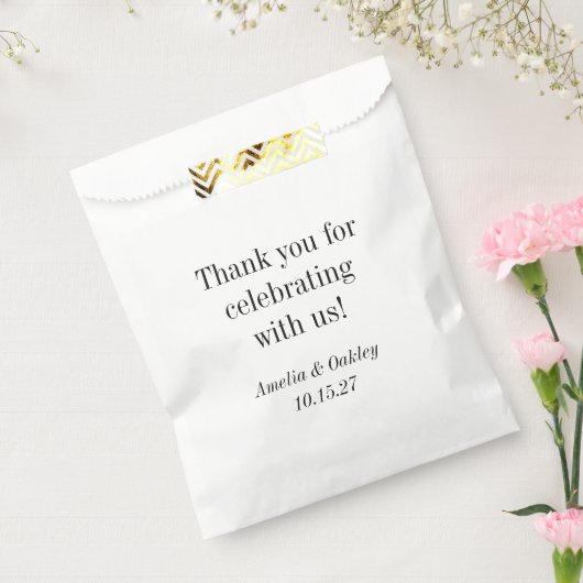 Minimalistisch Basic White Elegant Wedding Vielen Geschenktütchen (Versiegelt)