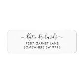 Minimalistisch Basic White Script-Label (Vorne)