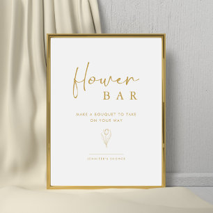 Minimalistisch bauen Sie Ihre Bouquet Blumenbaby-D Sockelschild