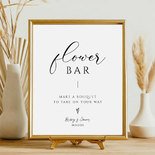 Minimalistisch bauen Sie Ihre Bouquet Blumenbaby-D Sockelschild