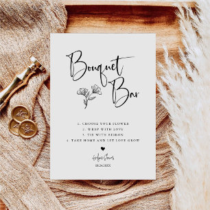 Minimalistisch bauen Sie Ihre Bouquet Blumenbaby-D Sockelschild