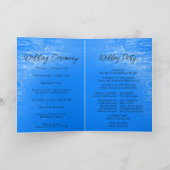 Minimalistisch Beach Azsure Blue Wedlet Booklet Programm (Innenseite)