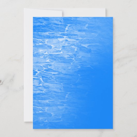 Minimalistisch Beach Azure Blue Wedding Einladung (Rückseite)