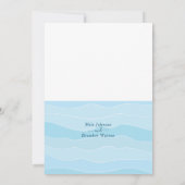 Minimalistisch Beach Hochzeit in Urlaubsort Einladung (Rückseite)