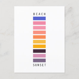 Minimalistisch Beach Sunset Florida Neue Zuhause Ankündigungspostkarte