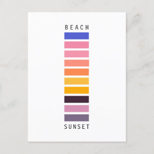 Minimalistisch Beach Sunset Florida Neue Zuhause Ankündigungspostkarte