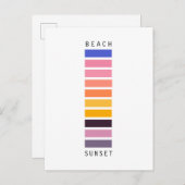 Minimalistisch Beach Sunset Florida Neue Zuhause Ankündigungspostkarte (Vorne/Hinten)