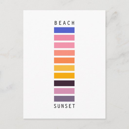 Minimalistisch Beach Sunset Florida Neue Zuhause Ankündigungspostkarte (Vorderseite)
