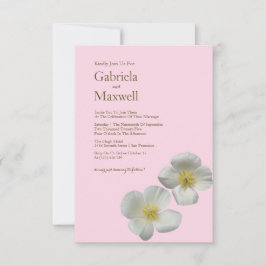 Minimalistisch Beauty Nature California Poppy Wedd Einladung