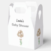 Minimalistisch Beige Balloons Boho Babydusche Geschenkschachtel (Geöffnet)