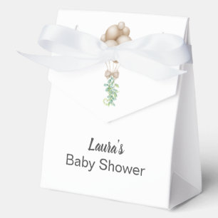 Minimalistisch Beige Balloons Boho Babydusche Geschenkschachtel