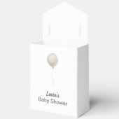 Minimalistisch Beige Balloons Boho Babydusche Geschenkschachtel (Offen)