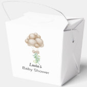 Minimalistisch Beige Balloons Boho Babydusche Geschenkschachtel (Rückseite)