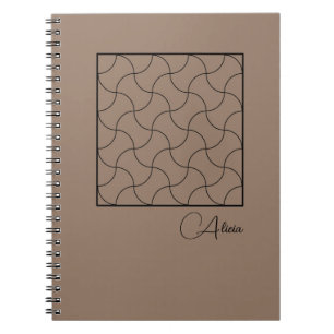 Minimalistisch Beige Geometric Journal-Notebook Notizblock