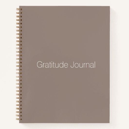 Minimalistisch beige greige custom Gratitude Journ Notizblock (Vorderseite)