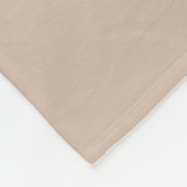 Minimalistisch-beige-individuelle Name-Monogramm Fleecedecke (Ecke)