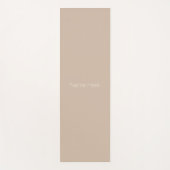 Minimalistisch-Beige-individuelle Name-Monogramm Yogamatte (Vorderseite)