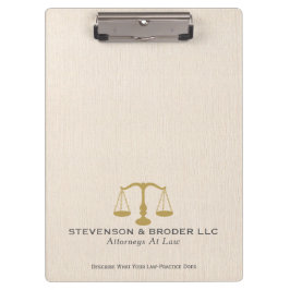 Minimalistisch, beige Leinen mit goldener Skala Klemmbrett