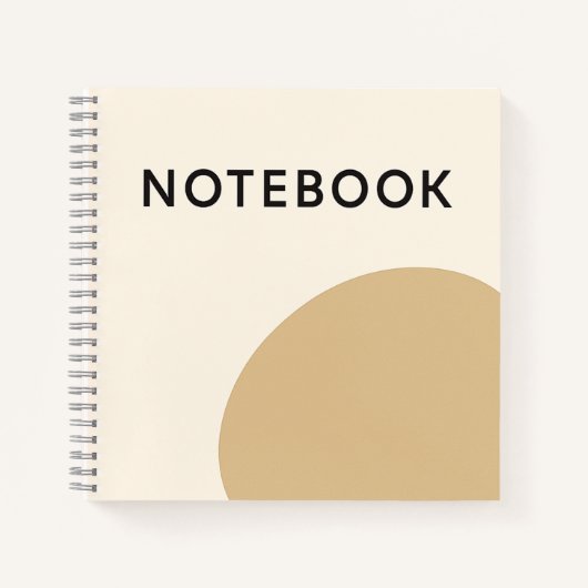 Minimalistisch Beige Notebook - Geometrisches Note Notizblock (Vorderseite)