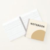 Minimalistisch Beige Notebook - Geometrisches Note Notizblock (Innenseite)