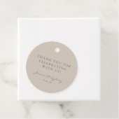 Minimalistisch Beige Taupe Skript Custom Vielen Da Geschenkanhänger (Beispiel)
